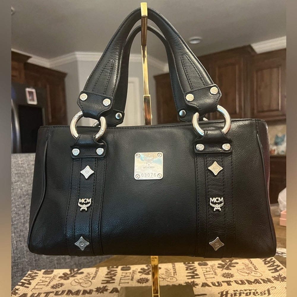 MCM Black Leather Handbag